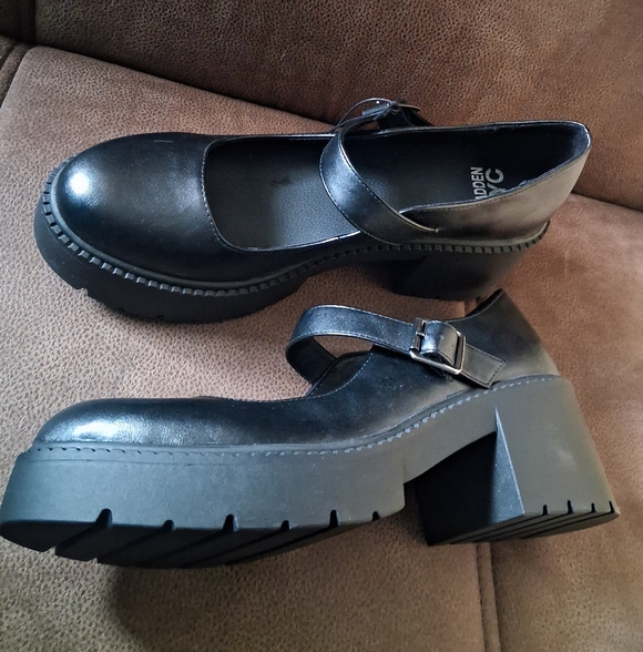 Madden NYC Women's Black Lug Sole Mary Jane Shoes Size 9 - Picture 7 of 7